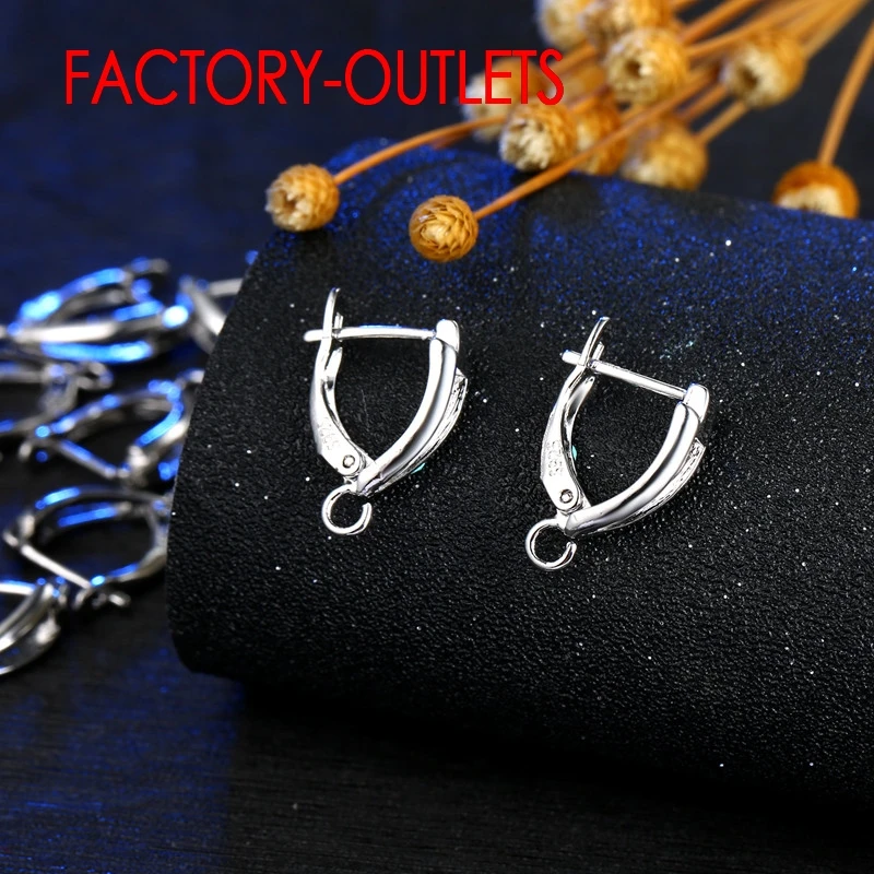 925 Sterling Silver Earrings Findings For Home Made DIY Jewelry Parts Price for Single Pair High Quality Silver Simple Design