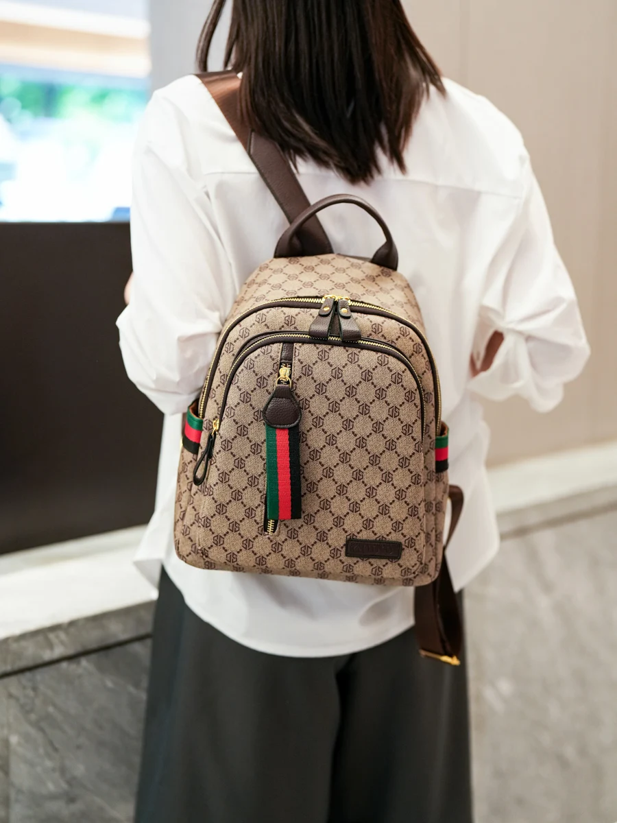 2026-new-women's-backpack-portable-floral-design-fashionable-commuter-single-shoulder-casual-travel-backpack-versatile-handbag