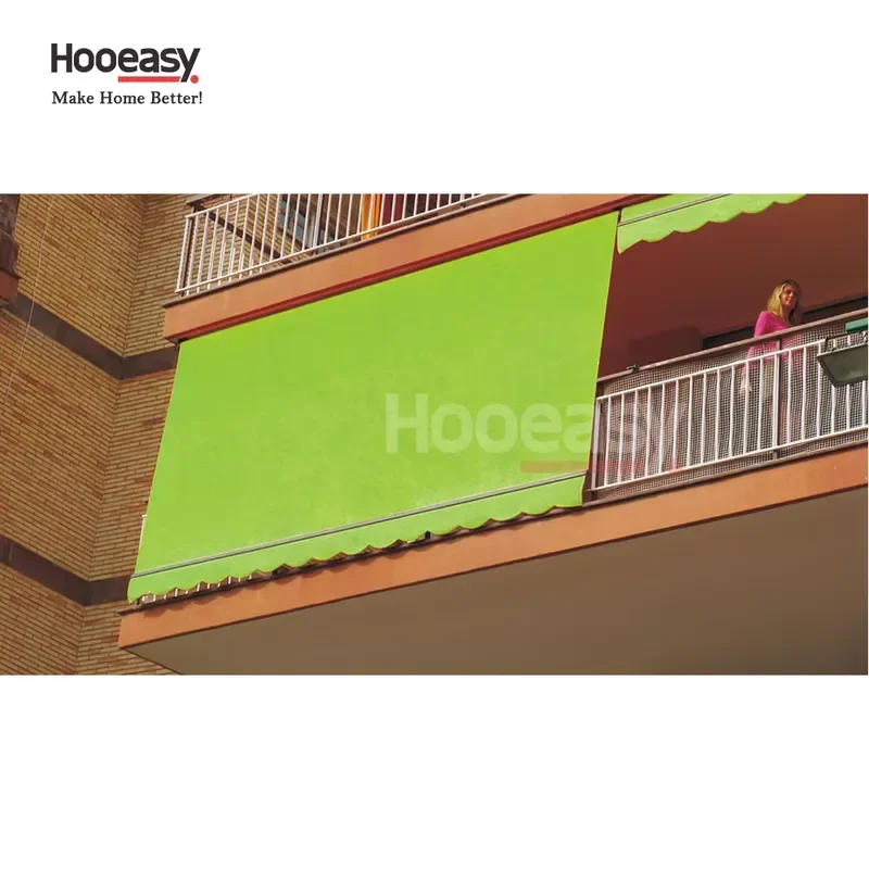 Outdoor Terrace Manual Retractable Awning Window Terrace Balcony Garden Striped Awning Sky Sole