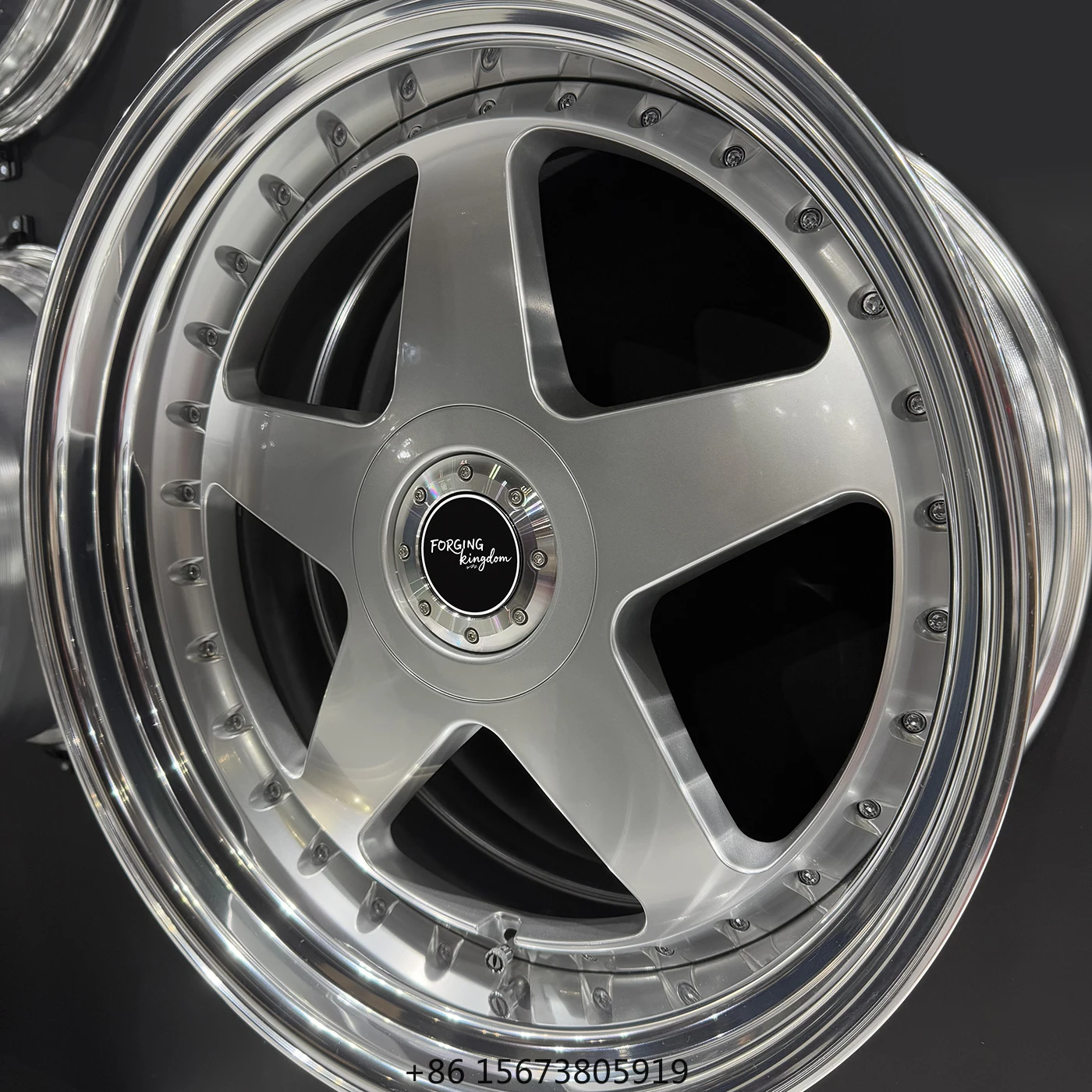 New Double-Piece Forged Aluminum Alloy Automotive Wheel Hub Ultra Lightweight Multi-Spoke Track Ready 40mm ET