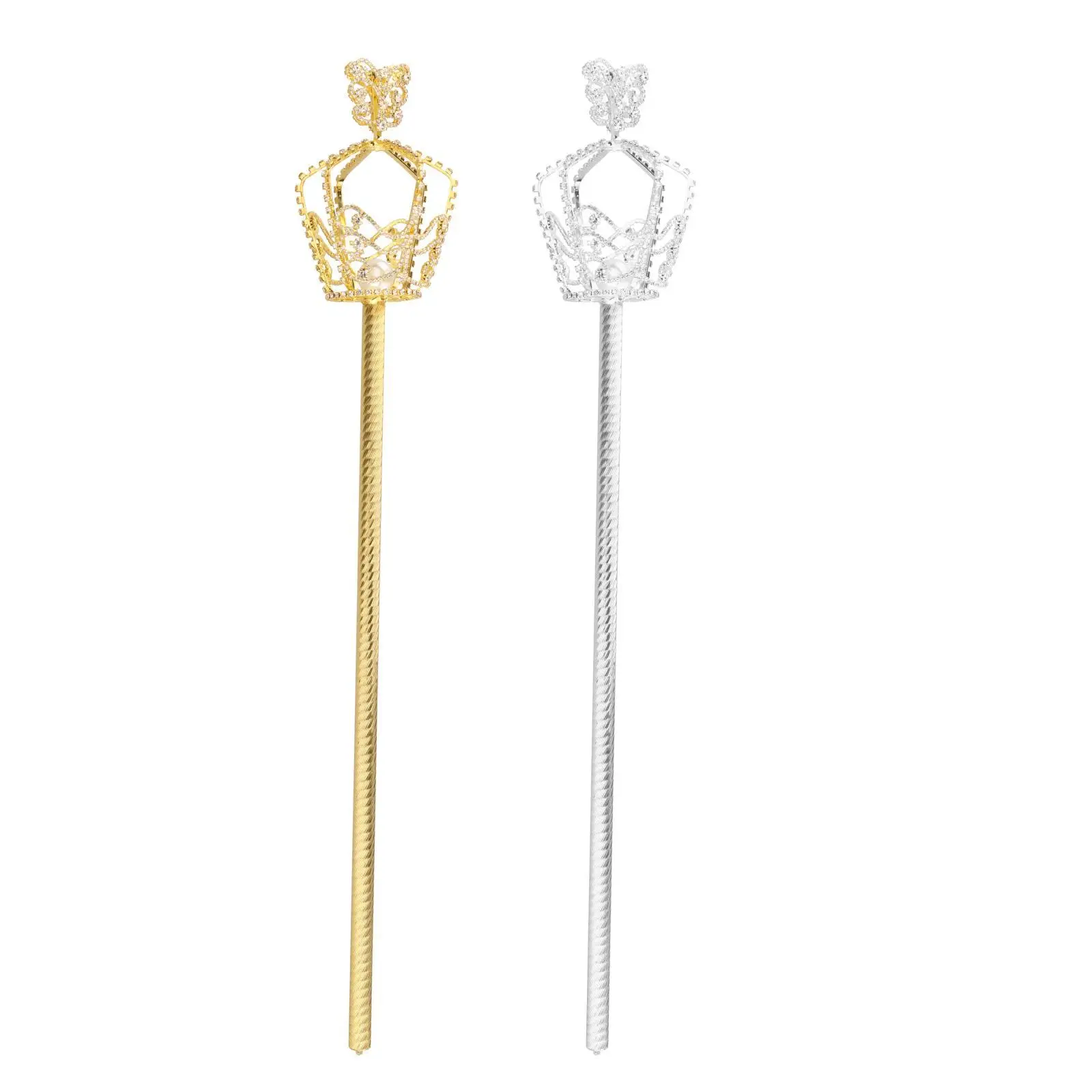 Queen Princess Pageant Scepter Wand Crystal Sceptre Props Wedding Birthday Party Costumes