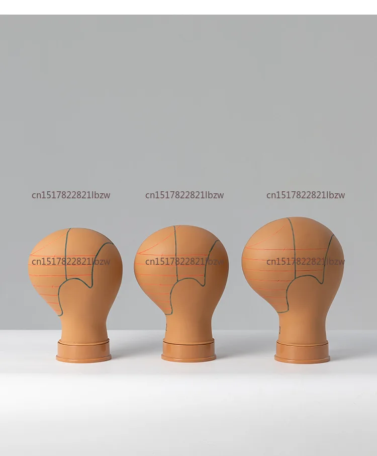 21/22/23 Zoll Leinwand-Kork-Perückenblock-Mannequin-Kopf für Perückenherstellung, Starter-Werkzeugset und Zubehör