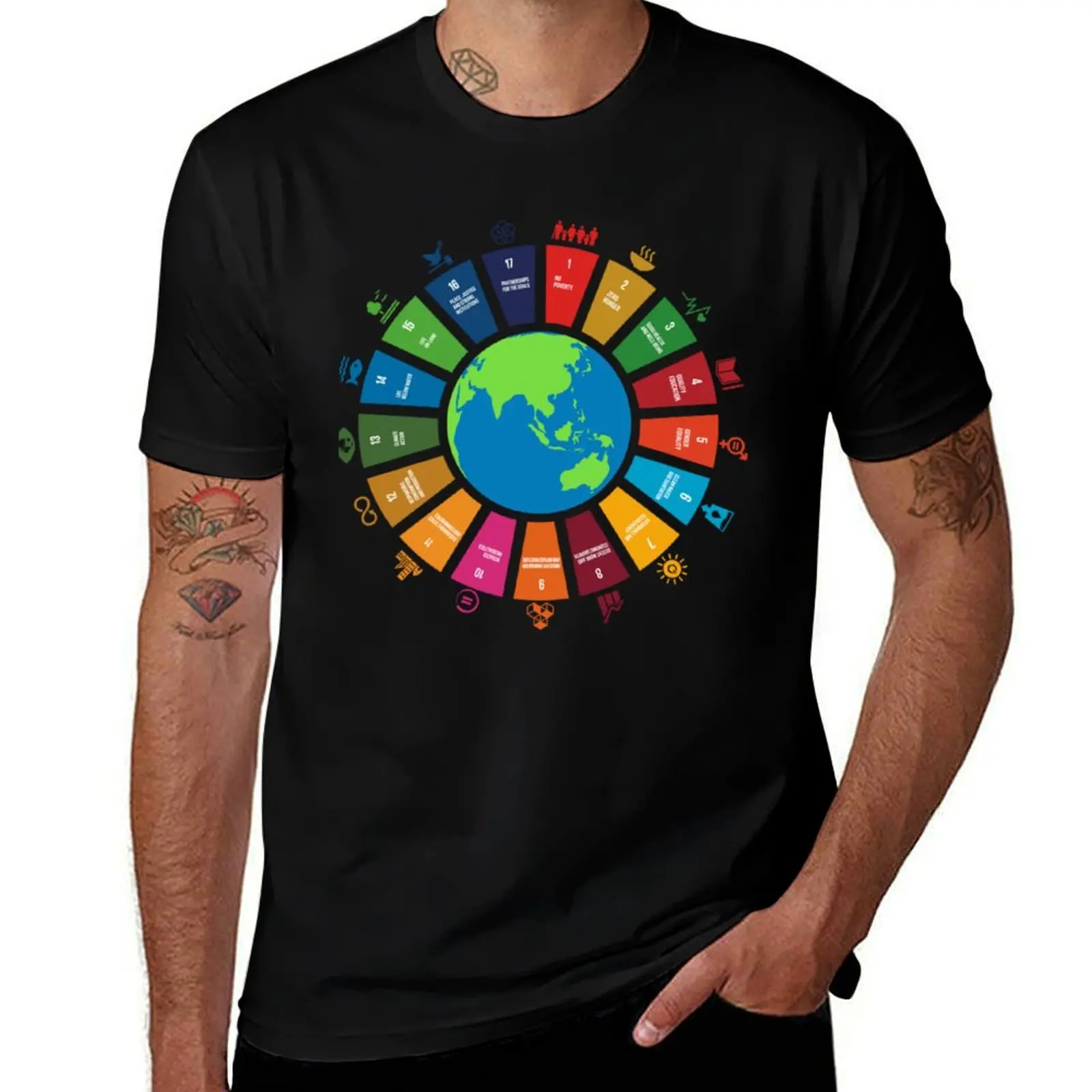 UN SDGs UN Global Goals Logo United Nations Sustainable Development Goals 2030 Sticker T-Shirt Cool Dry Performance T-Shirt