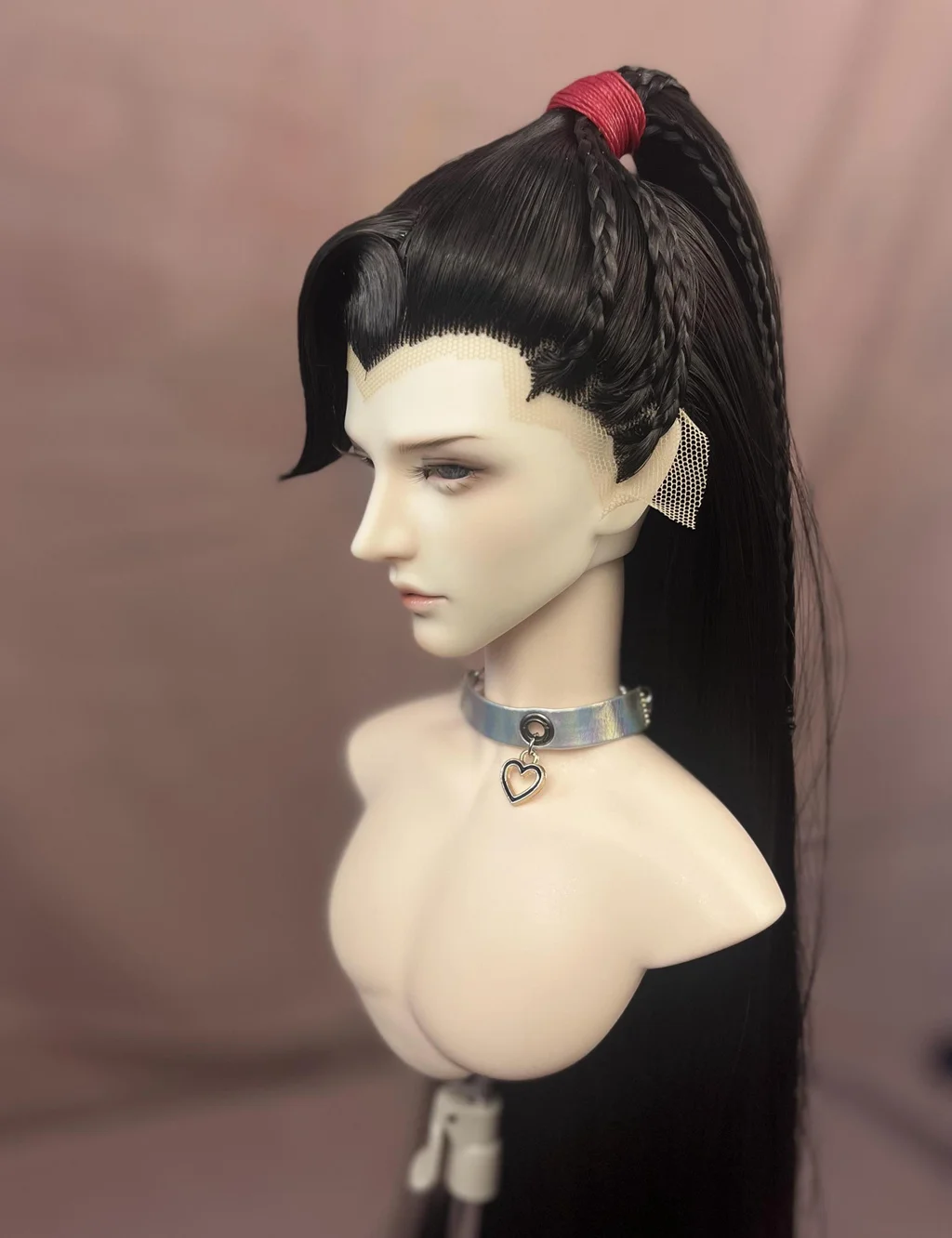 1/3 Scale BJD Samurai Wig Ancient Costume Hanfu Vintage Long Hair Wigs For SD13 Big Girl SSDF ID72 Uncle Doll Accessories A1212