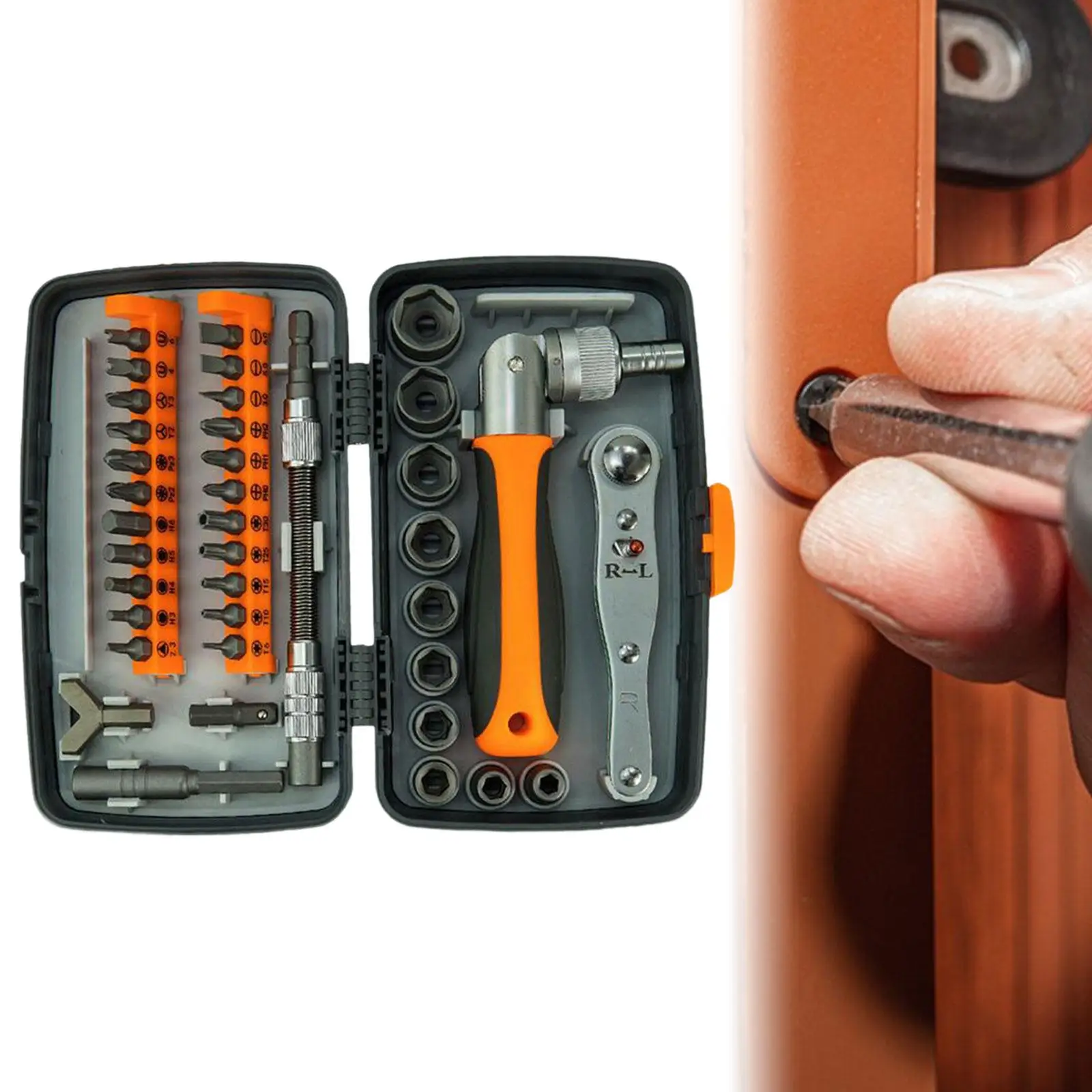 

Ratcheting Screwdriver 38 in 1 Multifunctional Ergonomic Handle Hand Tools for Electronics Maintenance Furniture DIY Enthusiasts