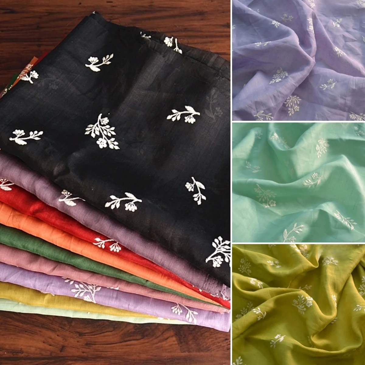 

Новая маленькая ткань с цветочной вышивкой, хлопково-льняное шитье, футболка, рубашка, дизайнерская ткань «сделай сам»