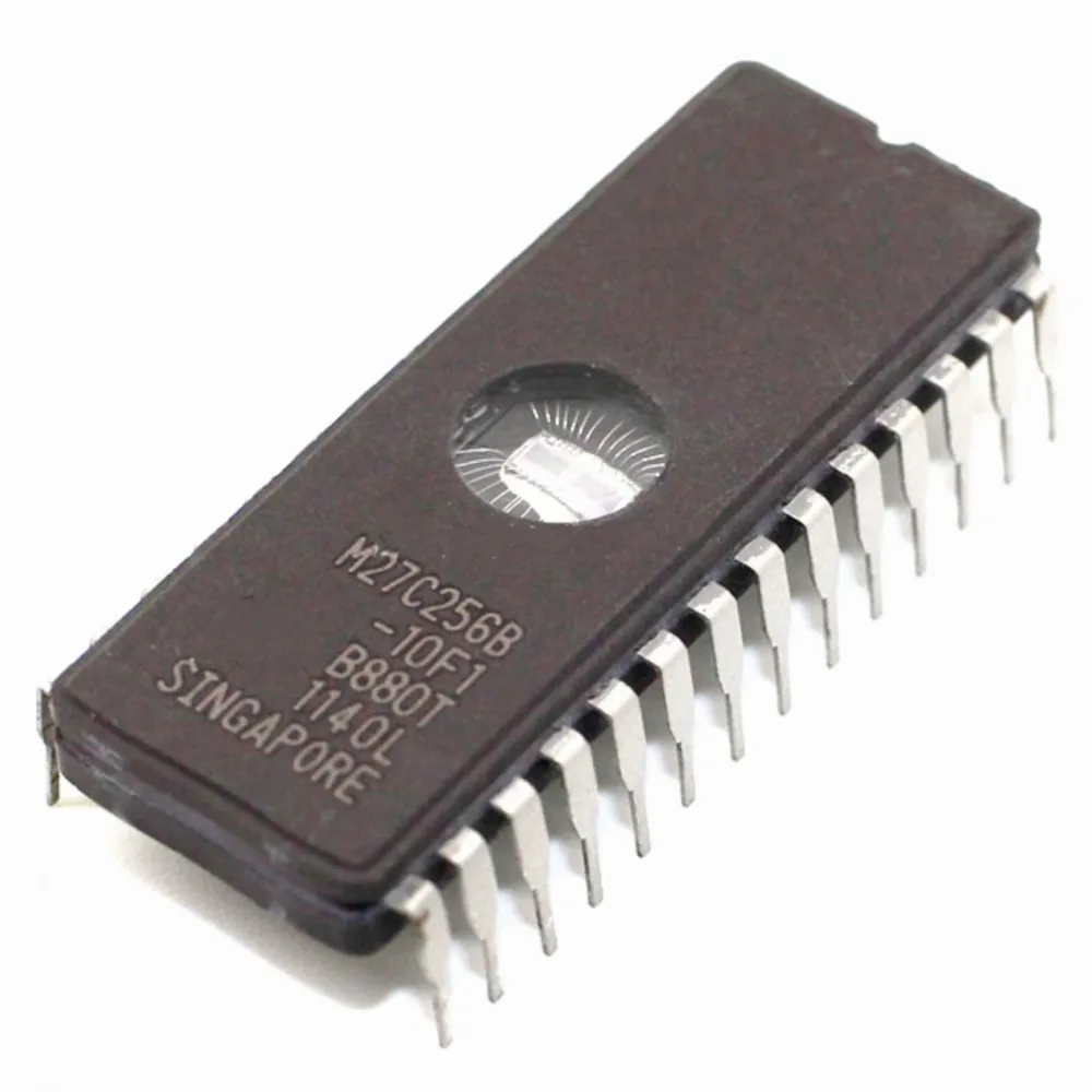 5PCS/ 10PCS M27C256-10F1 M27C256B-10F1 M27C256 27C256 M27C256B DIP28 IC EPROM UV 256KBIT 100NS Memory Chips best Quality