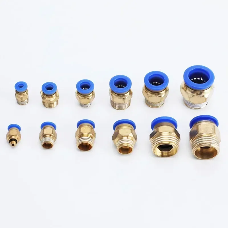 Boxed PC Air Joint Connectors Pneumatic Fittings Quick Connectors PC6-01 PC4-M5 1/8 Air for Male Connections Thread with 1/4