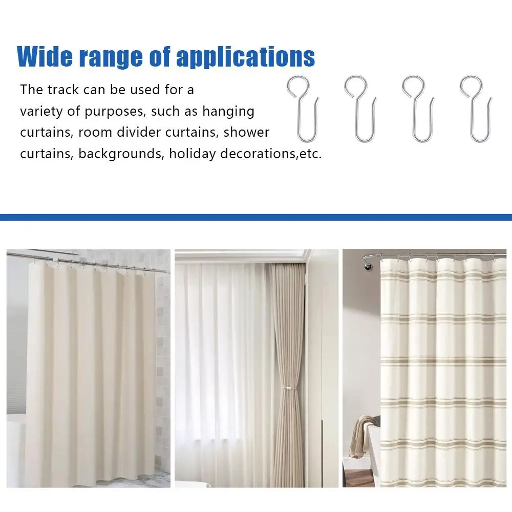 20Pcs S Shaped Curtain Track Hooks Metal Drape Ceiling Drapery Hook Pin Convenient Decoration Hooks Shower Curtain Hanger