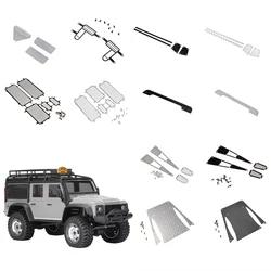 TRX4M Defender Decorations DIY Accessaries Lampshade Rearview Mirror Window Mesh Anti-skid Plate 1/18 RC Car Upgrade Parts