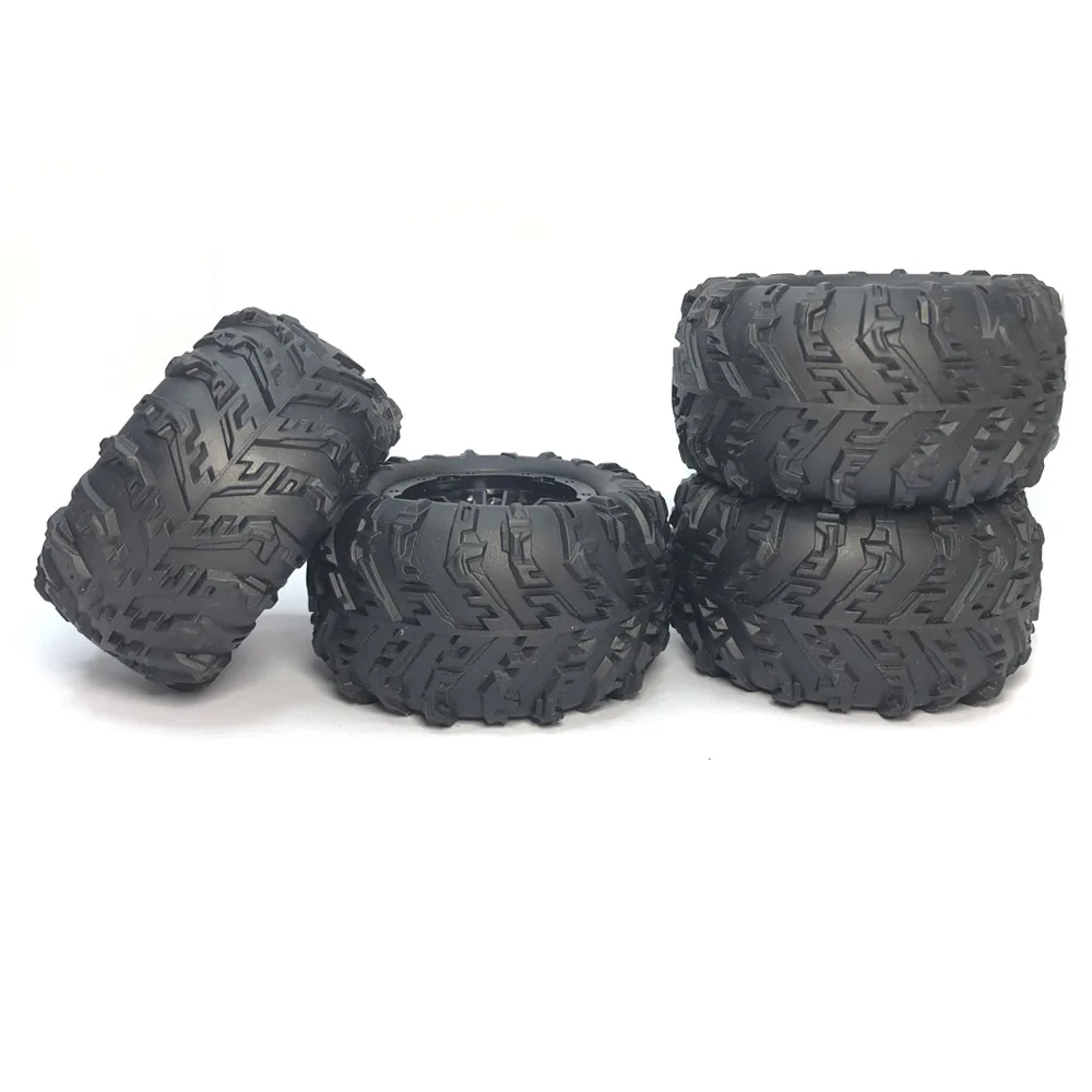 4PCS/lot 85mm Skidproof Tires 12mm Hex Monster Truck Wheel Tyres for SCY 16101 Pro 16102 Pro 1:16 Off Road RC Car RC 6034 Parts