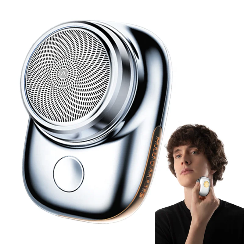 Barbeador elétrico recarregável usb ipx7 para homens, mini navalha de bolso, uso molhado e seco, aparador de barba lavável ipx7