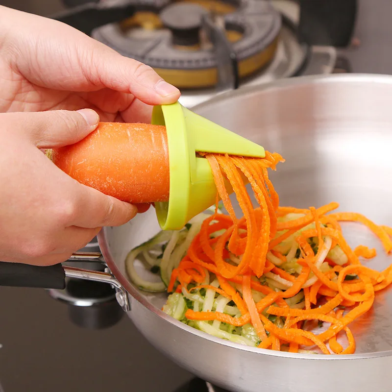 1PC Carrot Cucumber Grater Spiral Blade Cutter Vegetable Fruit Spiral Stainless Steel Slicer for Potatoes Zucchini Spaghetti New