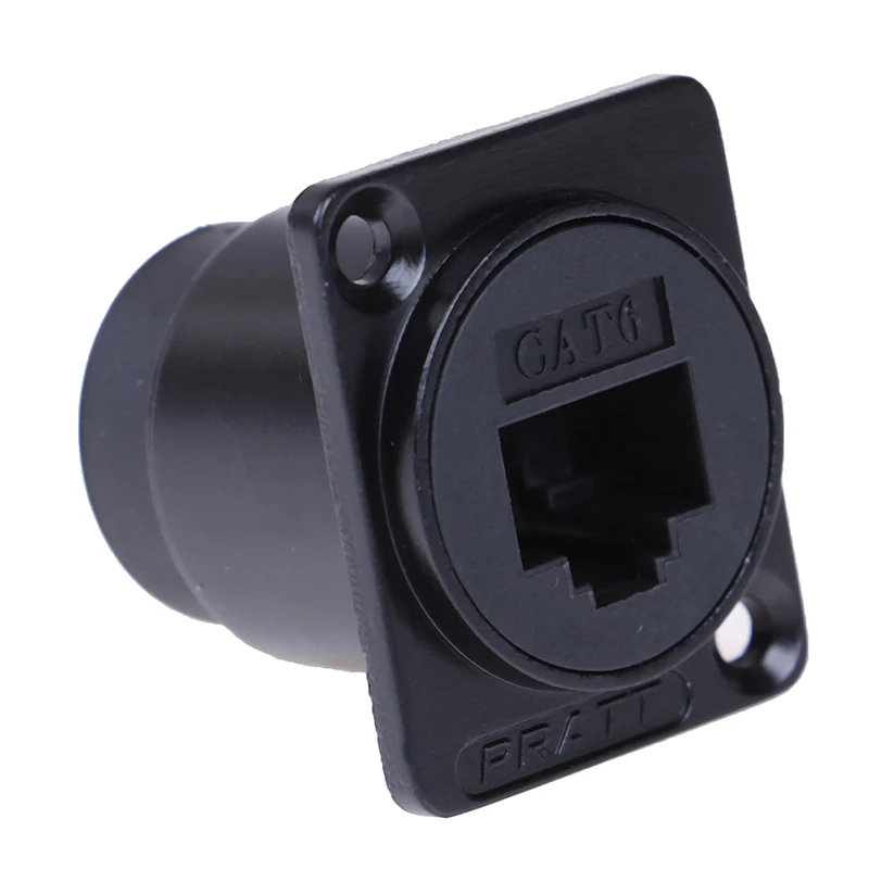 D-type Module RJ45 Socket Cable Female Signal Connector Cat6 Panel Mount Network Ethernet Extension Interface Adapter video card