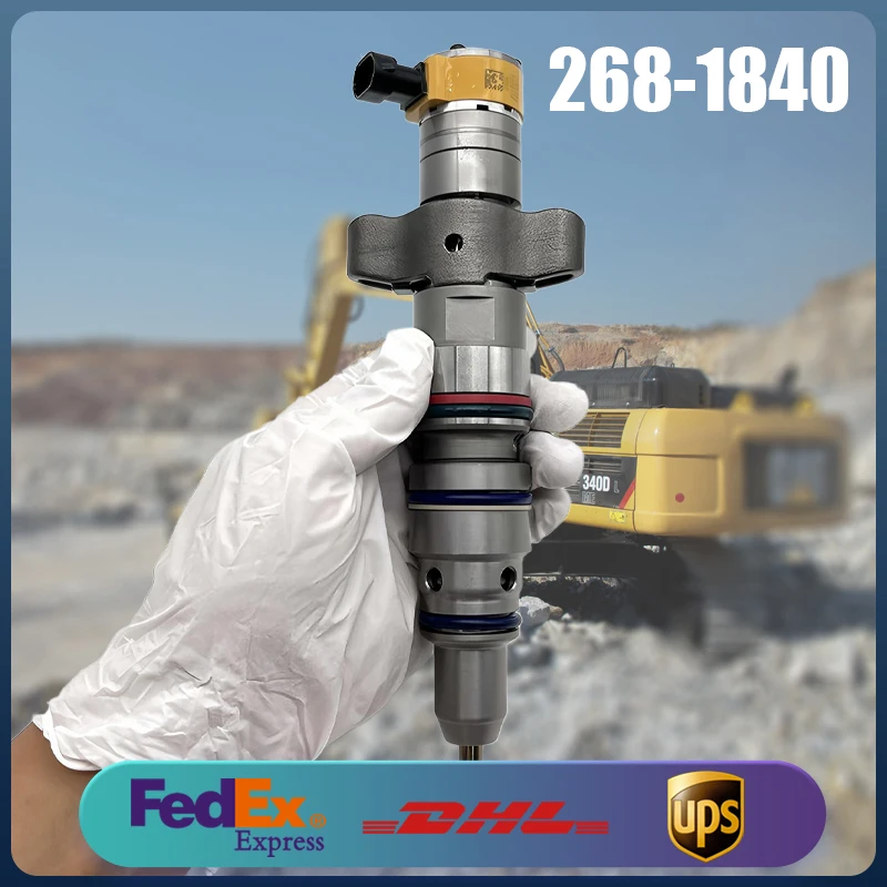 

High Quality Machinery Diesel Engine Parts Fuel Common Rail Injector 268-1840 for Caterpillar C7 C9 966E 966D 966F 950H Loader