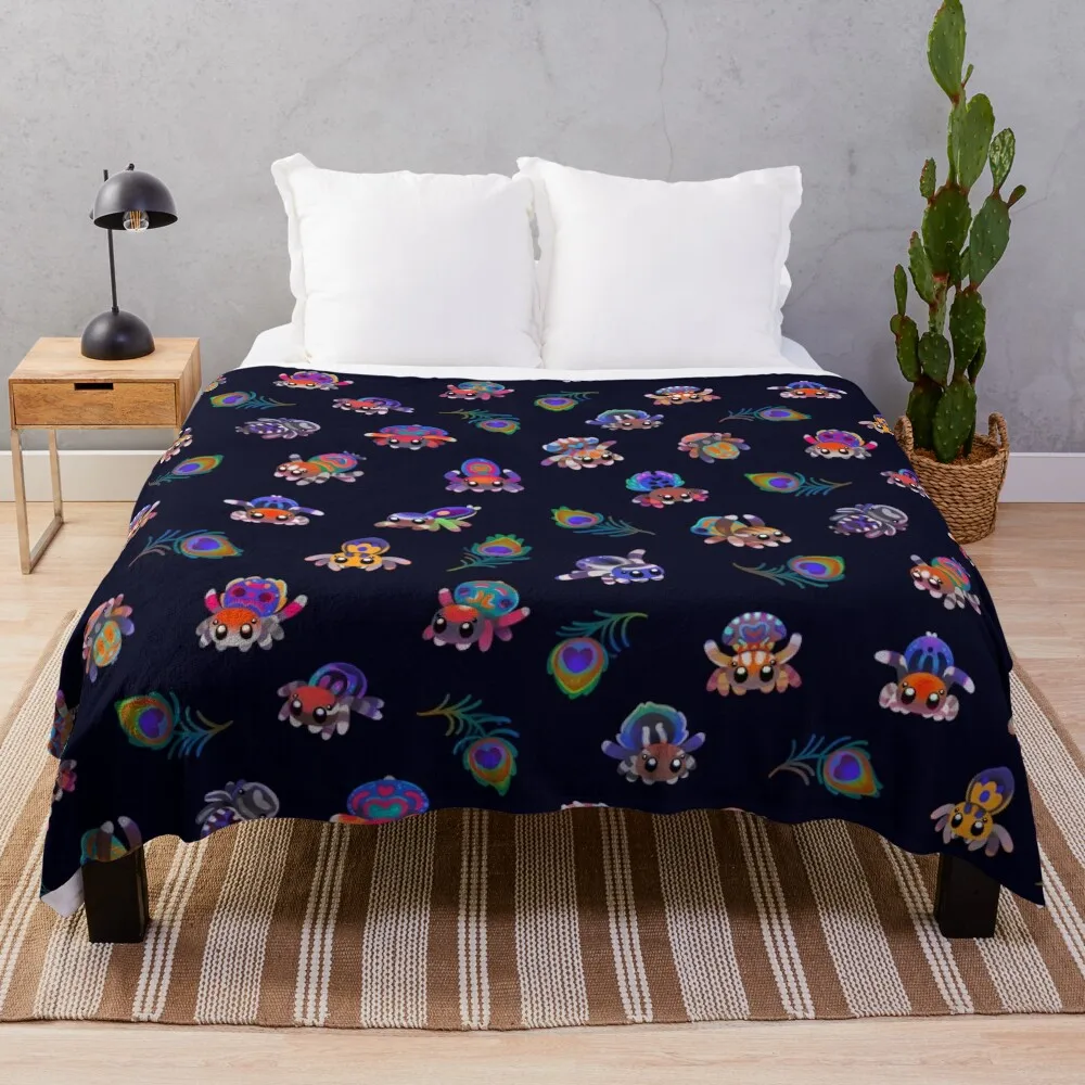 

Peacock spider Throw Blanket Blankets For Sofas Multi-Purpose Blankets