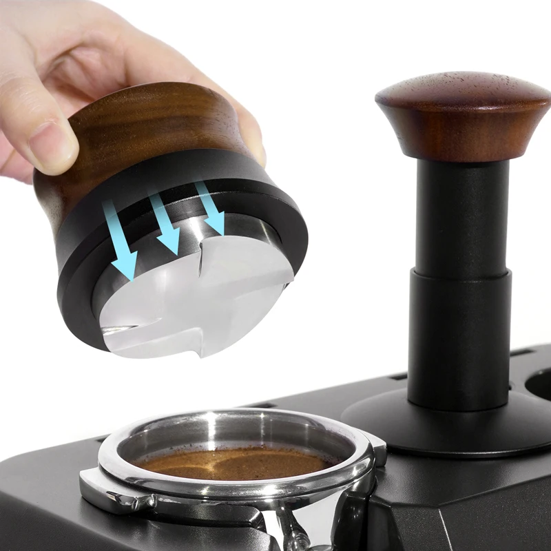 

Портафильтр из орехового дерева, 58 мм, распределитель кофе, гравитационный адаптивный распределитель эспрессо, инструмент для распределителя эспрессо