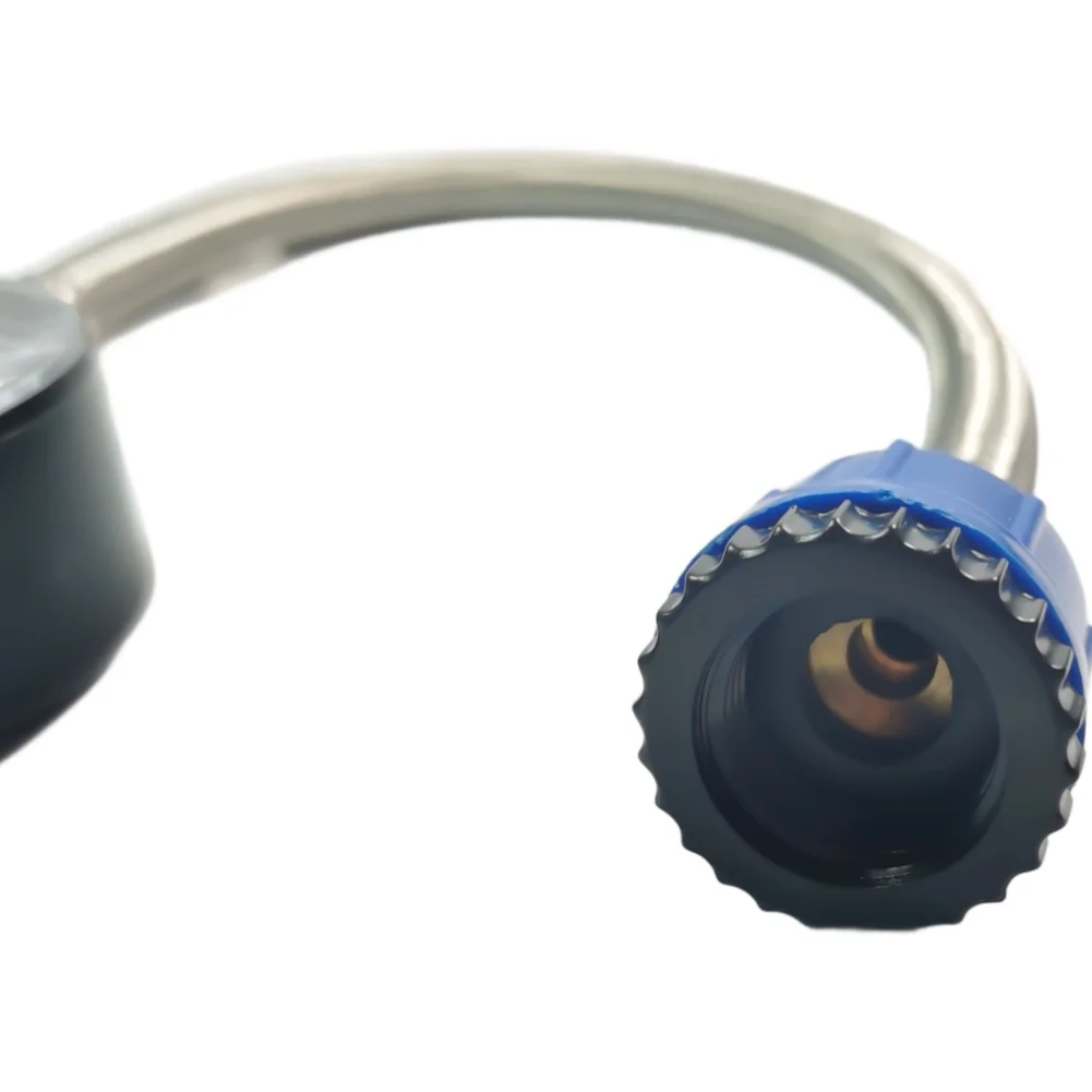 Wasserhahn-Druckprüfgerät 0-160 PSI mit Doppelskala und 30cm Schlauch für Gartenbewässerung, Rohrheizung und Sanitär-Diagnose – Detail 5