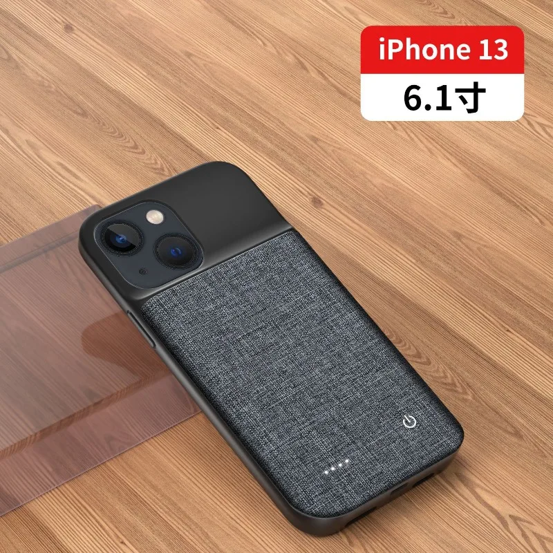 For Apple Back - Clip Battery for IPhone 13 Pro Back-Clip Power Bank Phone Case with Stand