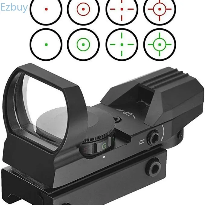 20mm Riflescopes Red Green Dot Reflex Sight Adjustable Reticle Riflescope For Airsoft Weapons AR15 Hunting Crossbow