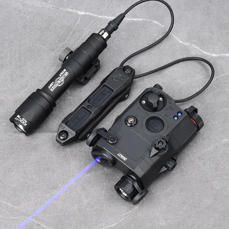 WADSN Airsoft PEQ 15 equipments Red Green Blue Powerful Laser Dot IR Indicator Surefir M600 M600C Flashlight Dual Control Switc