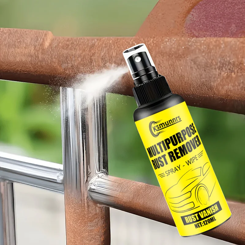 120ml Heavy-Duty Rust Remover Spray - Dissolves Tire Rust, Protects Wheel Hubs and Brake Drums. Suitable for Household Metal Sur