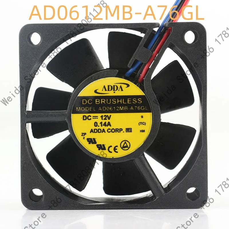 

Coolingfan Original ADDA 5V 24V 48V AC EC 6025 60X60X25MM 6CM three-wire double bearing inverter ball AD0612MB-A76GL DC12V 0.14A