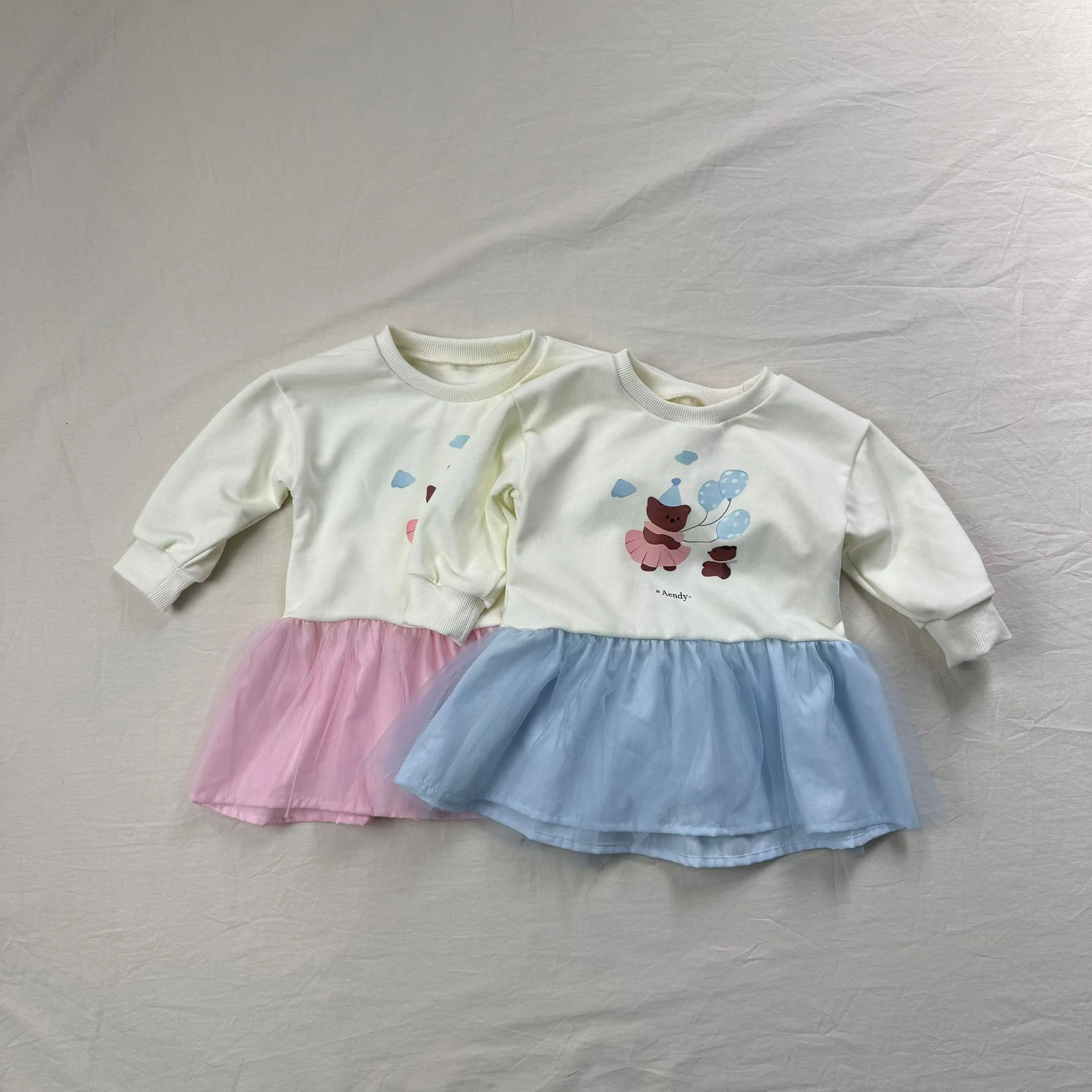 2025 Autumn New Baby Girls Long Sleeve Cute Dress Childrencotton Dress Print Infant Girl Princess Dress Child Clothes
