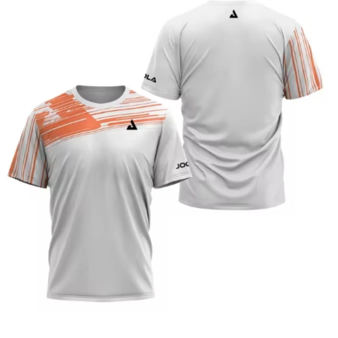 

2025 New Men's T-shirt Summer Fashion Table Tennis Flower Printed Short sleeved Badminton Tennis Quick drying Short sleeved Men'