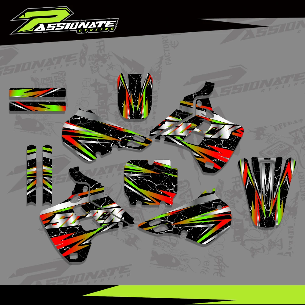 

For KAWASAKI KX 125 KX125 KX 250 KX250 1990 1991 Custom Motorcycle Graphics Decals Stickers Kits