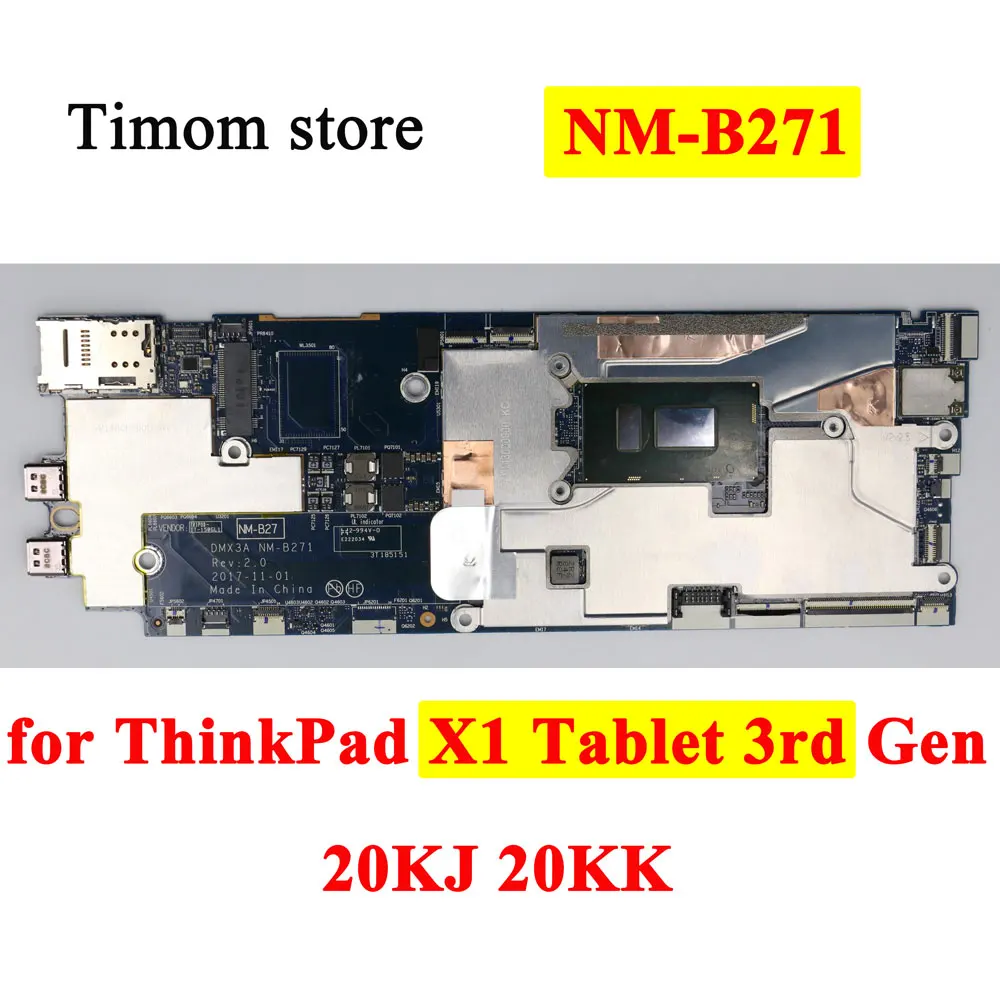 

i7-8650U 8550U i5-8350U 8250U 8G 16G MB для ThinkPad X1 Tablet 3-го поколения 20KJ 20KK оригинальная материнская плата для ноутбука NM-B271