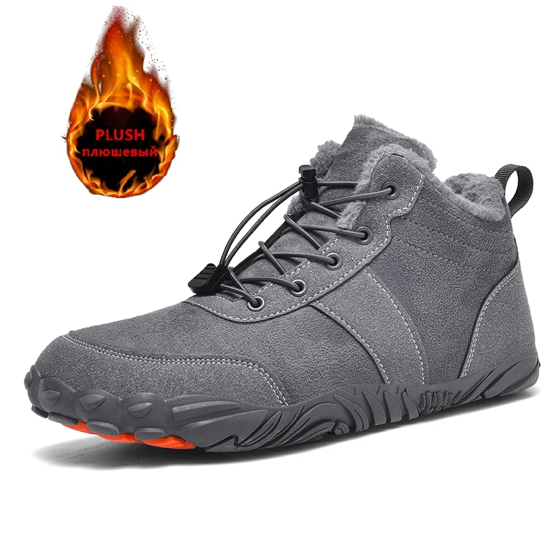 

New Men Boots 2025 Winter Warm Plush Snow Boots Fashion Men's Work Boots Outdoor Winter Sneakers Couple Ankle Boots Size 36-48