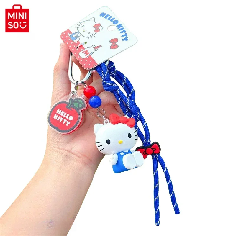 Miniso Sanrio HelloKitty new Keychain Red Blue White Classic Doll Graffiti Drawing Board Hamster Machine Bead Backpack Keychain