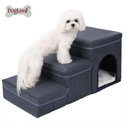 Dog stairs high Quality 3 Layers 2 in 1 puppy ramp climbing ladder pet dog stairs steps