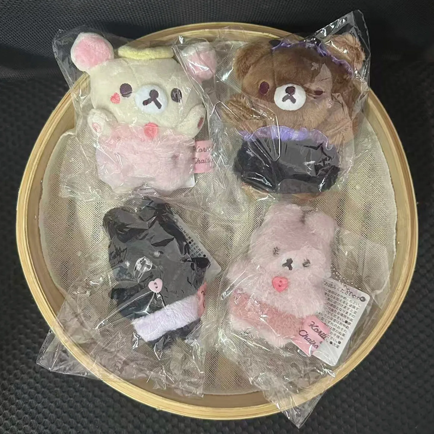 

New Halloween Devil Rilakkuma Korilakkuma Bear Plush Keychain Chains Small Pandent Kids Stuffed Toys For Children 8CM