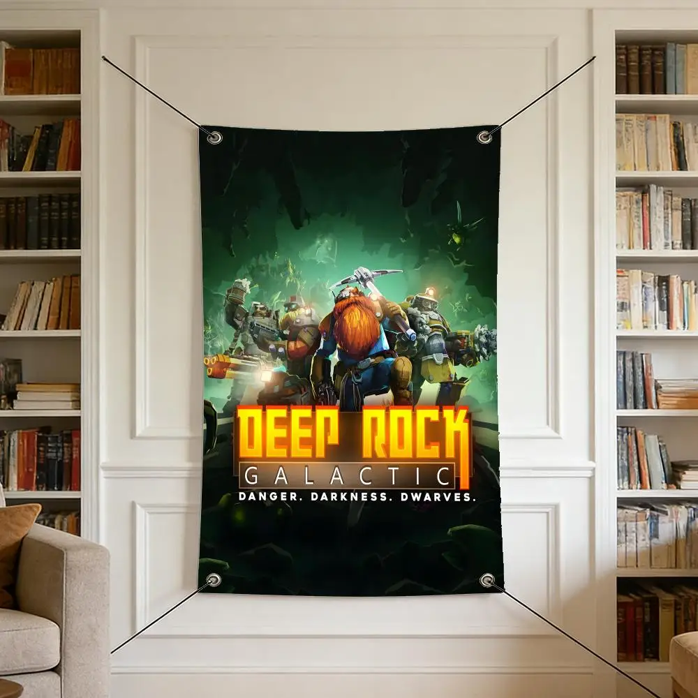 Game D-Deep R-Rock G-Galactic Flags Warm Home Flag 4 Grommets Wrinkle Free Indoor Outdoor