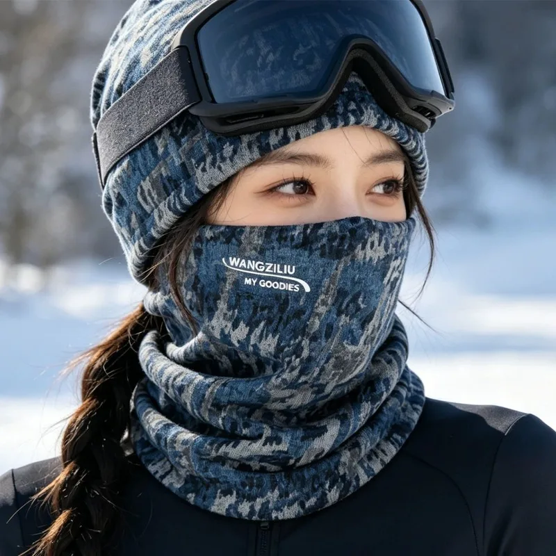 Winter Hats Men Women Stacking Hat Warm Headgear Cold Hat Multi Functional Scarf Face Mask Outdoor Cycling Skiing Thermal