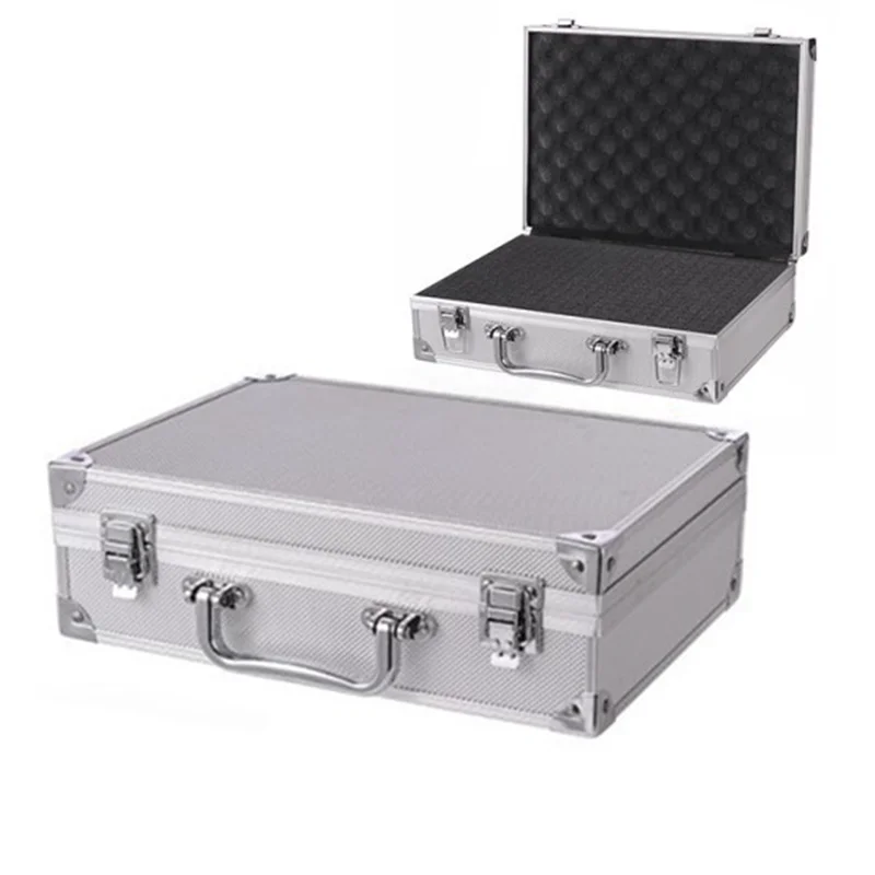 Aluminum Tool Box with sponge Portable Toolbox Rigid Transport Case Hardware Storage Tool Case Outdoor VehicleTransport Box