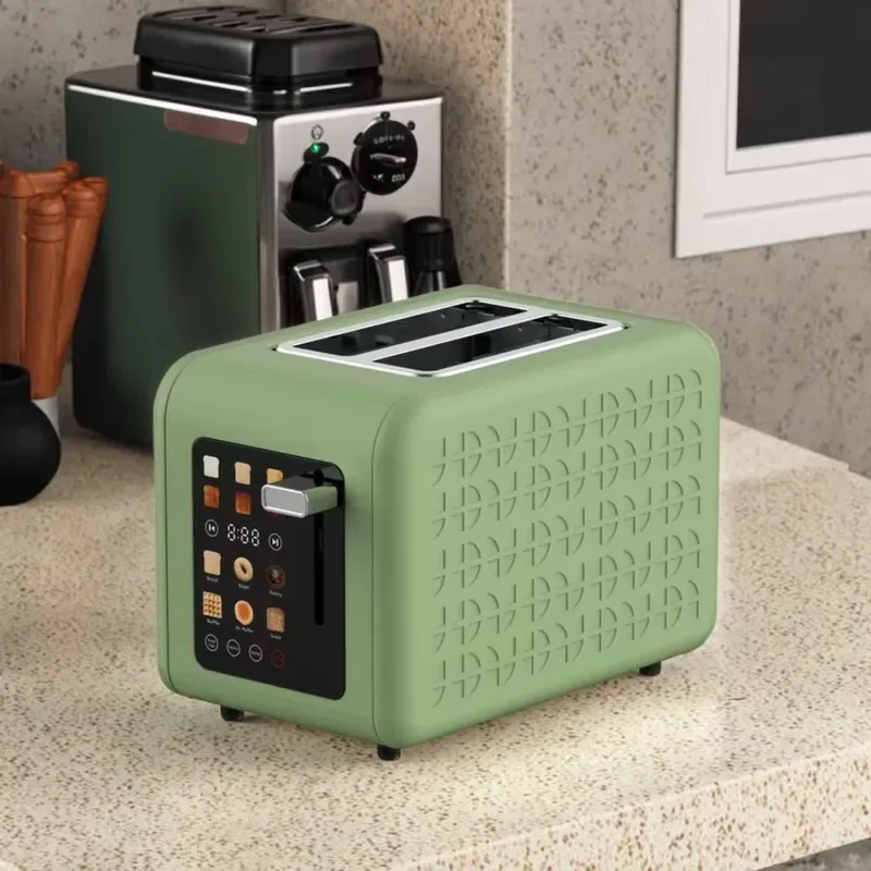 Smart Touch 2-Slice Electric Toaster Color Screen Display 12 Browning Levels Adjustable Settings for Bagels Breads Muffins