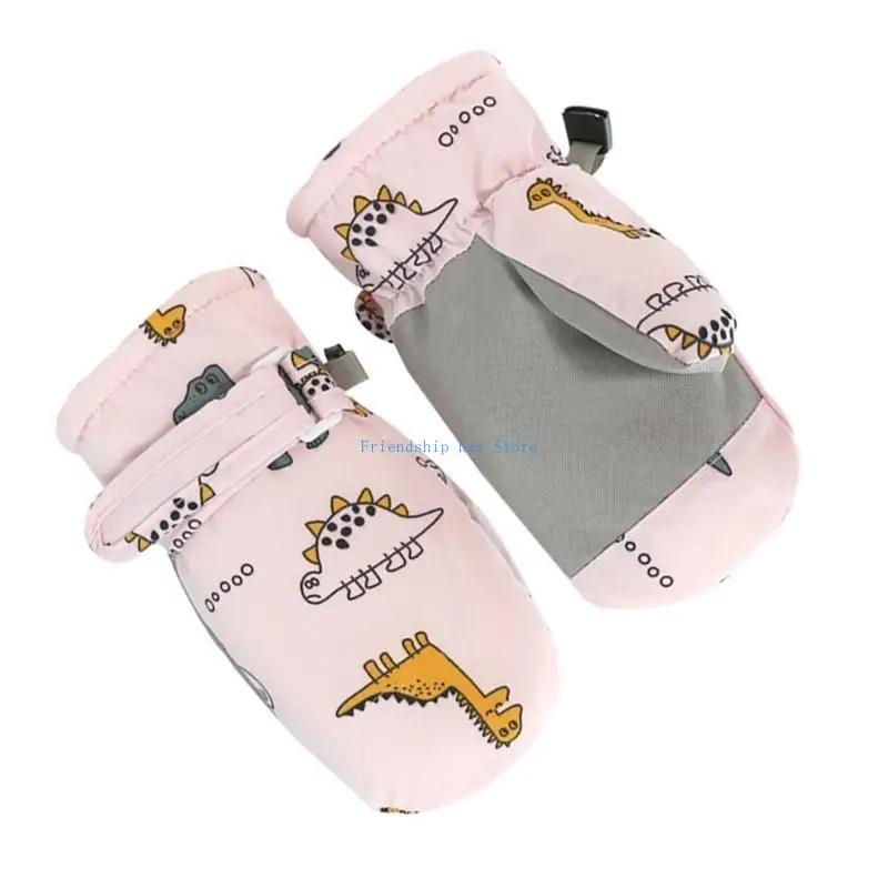 

F1CB 1 Pair Kids Waterproof Ski Gloves Winter Warm Mittens Outdoor Riding Windproof