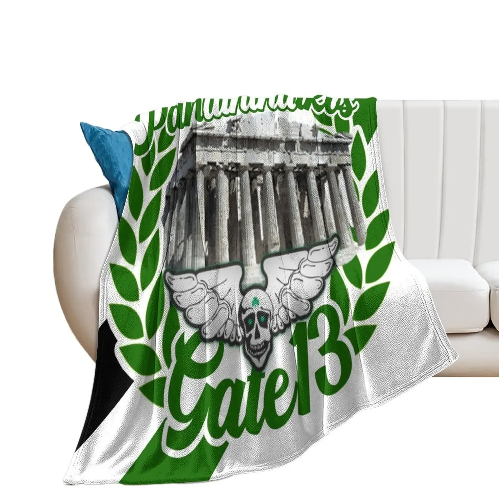 Panathinaikos Gate 13 Throw Blanket Extra Large Throw Custom Shaggy blankets and throws Blankets