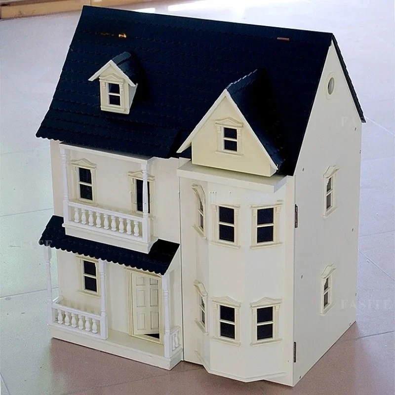DIY 1:12 Scale Dollhouse Miniature Cottage Garden Castle DIY Handmade Assemble Model Kit