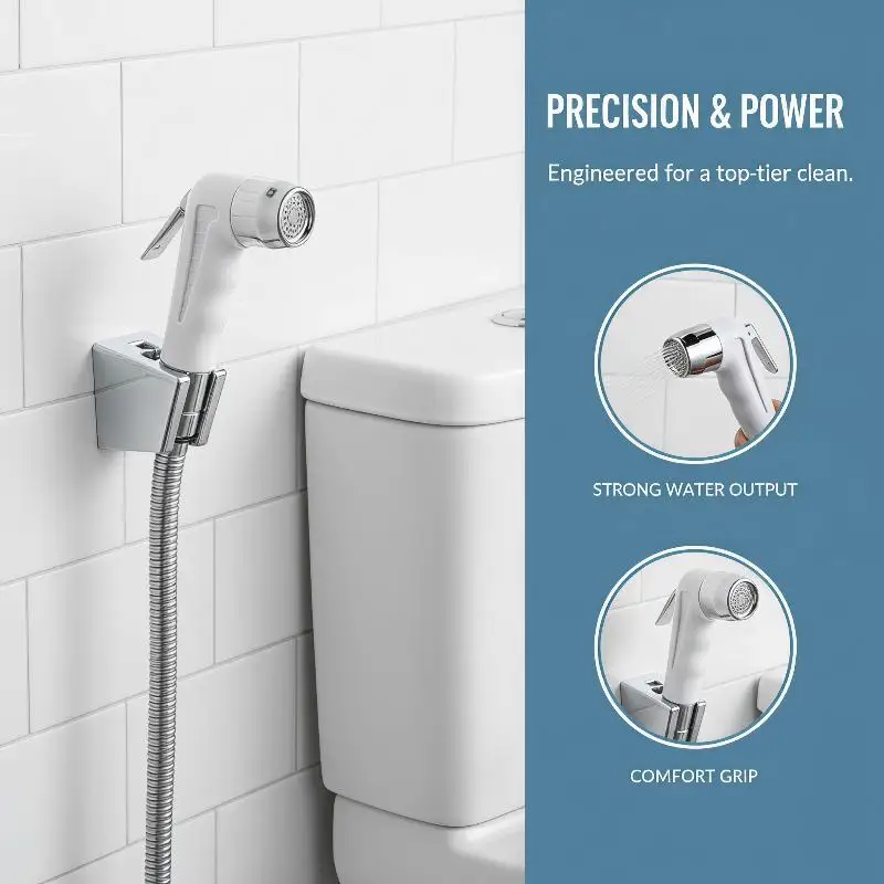 Home Handheld Toilet Faucet Adjustable ABS Shower Bidets Pressurized Sprinkler Nozzle Toilet Cleaning Flusher Bathroom Parts