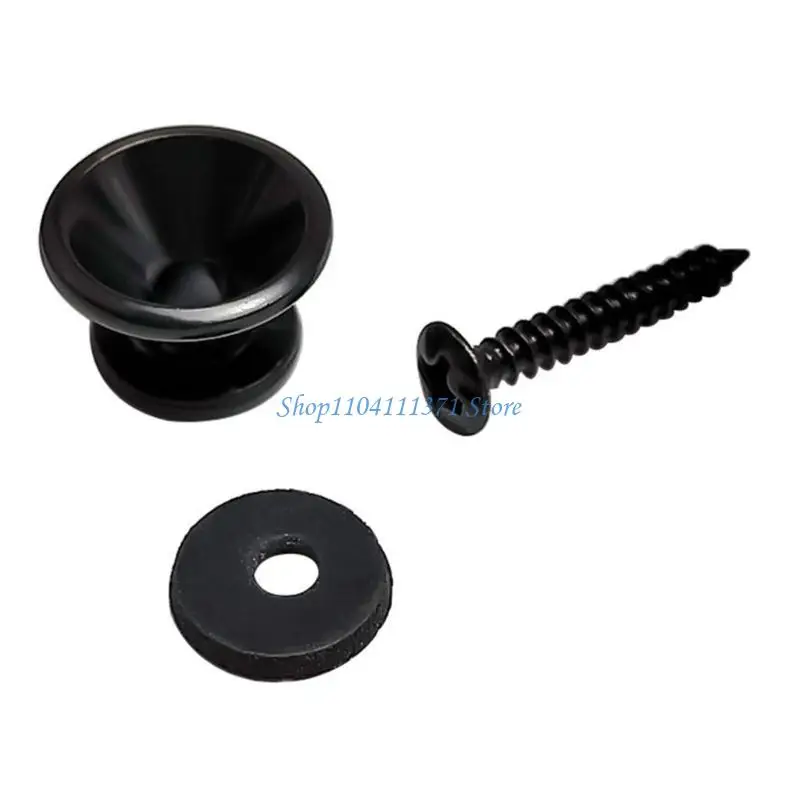 P9FC 10pcs Gitarrengurt Locks Metal Gitarrengurtknöpfe Schloss Endstift Enduring