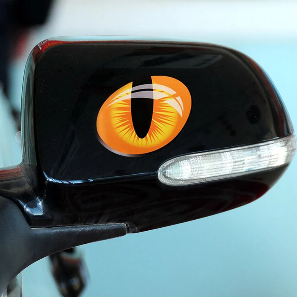 

3 Pairs Eye Stickers 10x8cm Cat Eye Decals For Car 12x10cm 16x13cm Rear View Mirror Decals Car Body Decor Non Fading Durable