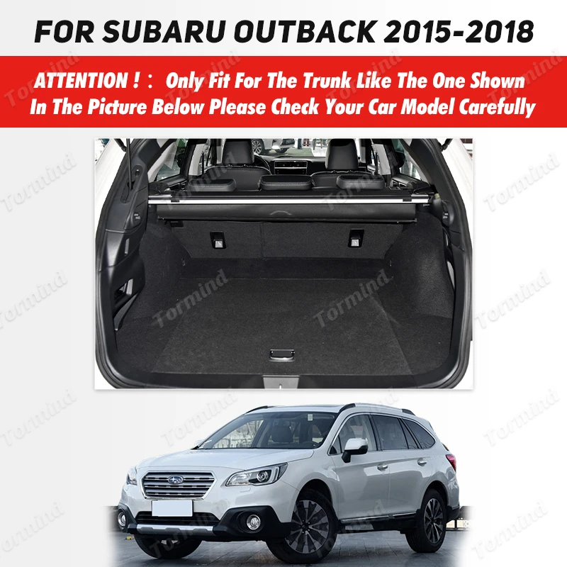 Tormind For Subaru Outback 2015-2018 17 16 Car Trunk Mats Carpet Cargo Liner Car Backrest Pad Interior Accessories Protector