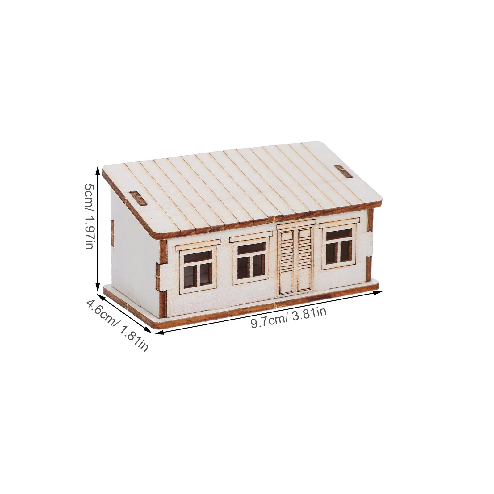 Casa de Madera, Pequeña Cabaña de Madera, Kit de Manualidades para Pintar, Decoración del Hogar, Cabaña en Miniatura Navideña, Kits de Construcción de Modelos de Mini Casas