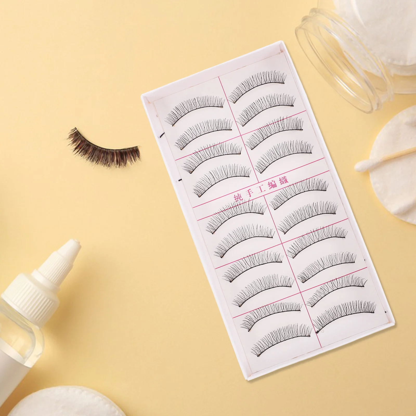 Sztuczne rzęsy czarne długie ręcznie robione objętość pogrubiające kręcone rzęsy dla błyszczących oczu wielofunkcyjne profesjonalne do makijażu