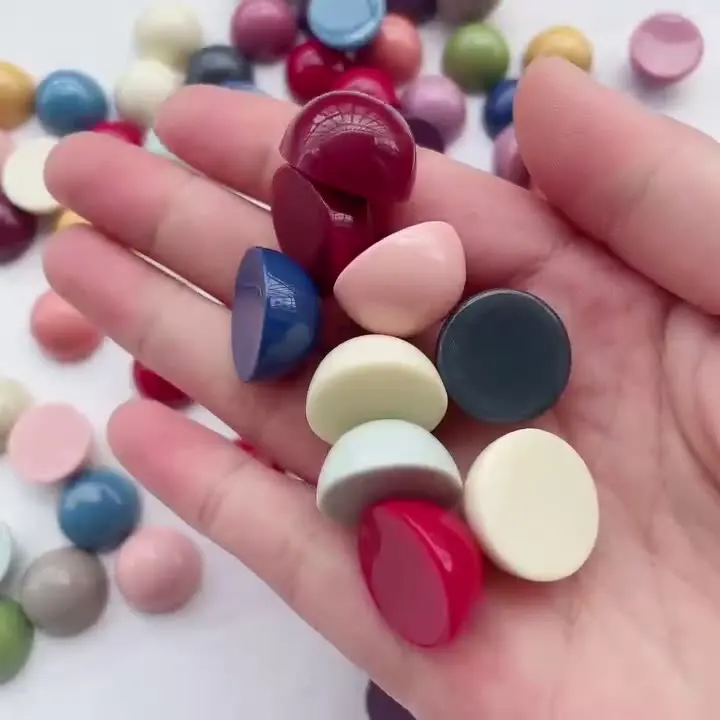 30pcs 18mm Round Flat Back Resin Cabochons Patch Diy Phone Case Hair Clips Shoes Jewelry Miniatures Crafts Accessories