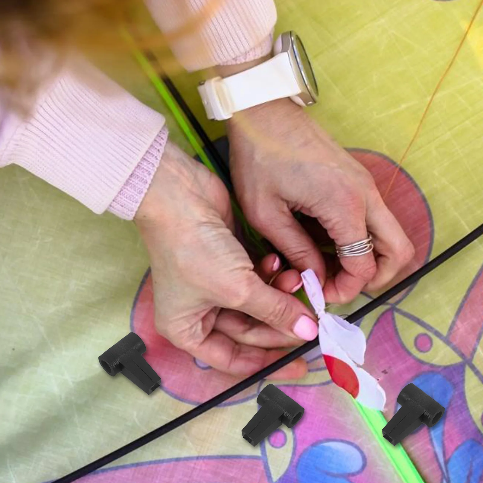 Cadres de cerf-volant, accessoires de bricolage, bâtons de connecteur, Support de bielle en plastique, 6 pièces